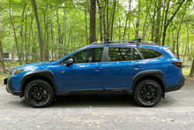Rally Armor 22-25 Subaru Outback Wilderness Black Mud Flap Blue Logo - MF76-UR-BLK/BL