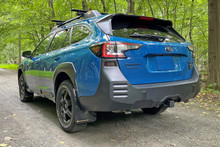 Rally Armor 22-25 Subaru Outback Wilderness Black Mud Flap Wild Orange Logo - MF76-UR-BLK/WOR