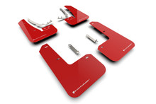 Rally Armor 22-25 VW MK8 Golf GTI/R Red UR Mud Flap w/White Logo - MF80-UR-RD/WH