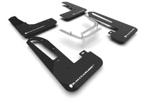 Rally Armor 23-25 Honda Civic Type R Black Mud Flap White Logo - MF97-UR-BLK-WH