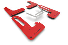 Rally Armor 23-25 Honda Civic Type R Red Mud Flap Black Logo - MF97-UR-RD-BLK