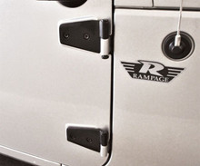 Rampage 2007-2018 Jeep Wrangler(JK) Door Hinges - Black - 87641