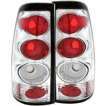 ANZO 1999-2002 Chevrolet Silverado 1500 Taillights Chrome - 211023