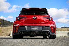 REMARK 24+ Toyota GR Corolla Dual Center Exit w/ Resonator Burnt Stainless Steel Catback Exhaust, - RK-C2076T-05TC