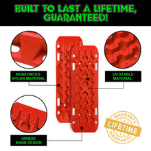 Rhino USA Recovery Traction Boards - Red (Pair) - RG-TB42X13-RED