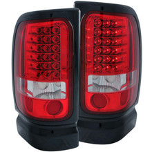 ANZO 1994-2001 Dodge Ram LED Taillights Red/Clear - 311052