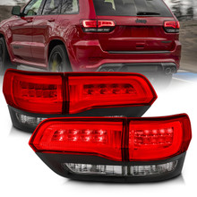 ANZO 2014-2016 Jeep Grand Cherokee LED Taillights Red/Clear - 311268