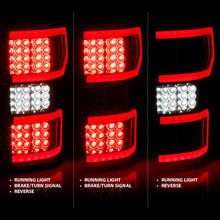 ANZO 2018-2019 Ford F-150 LED Taillight Chrome (Red Light Bar) (w/ Sequential) - 311316