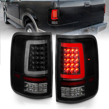 ANZO 2004-2006 Ford F-150 LED Tail Lights w/ Light Bar Black Housing Smoke Lens - 311343