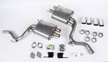 Roush 2015-2017 Ford Mustang 5.0L V8 Quad Tip Active-Ready Exhaust Kit (Requires 421926) - 421921