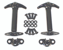 Rugged Ridge 41-95 Jeep CJ / Jeep Wrangler Black Hood Catch Kit - 11210.01