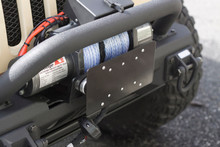 Rugged Ridge Front Hawse Fairlead License Plate Mounting Bracket - 11238.07