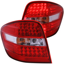 ANZO 2006-2007 Mercedes Benz M Class W164 LED Taillights Red/Clear - 321053