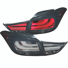 ANZO 2011-2013 Hyundai Elantra LED Taillights Smoke 4pc - 321297