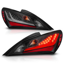 ANZO 10-13 Hyundai Genesis 2DR LED Taillights Smoke - 321347