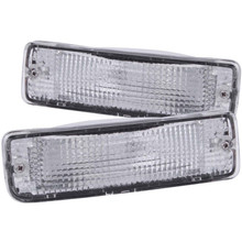 ANZO 1989-1995 Toyota Pickup Euro Parking Lights Chrome w/ Amber Reflector - 511019