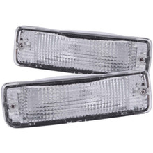 ANZO 1989-1995 Toyota Pickup Euro Parking Lights Chrome w/ Amber Reflector - 511019