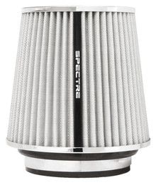 Spectre Adjustable Conical Air Filter 5-1/2in. Tall (Fits 3in. / 3-1/2in. / 4in. Tubes) - White - 8138