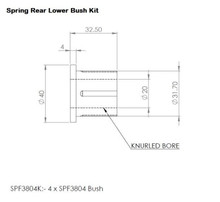 SuperPro 19-23 Ford Ranger Rear Leaf Spring Lower Bush Kit - SPF3804K