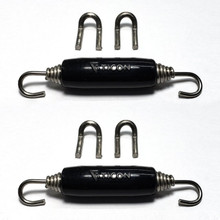 Ticon Industries Black Silicone Titanium Spring Tab and Spring Kit (4 Tabs/2 Springs) - 2 Pack - 108-00212-1101