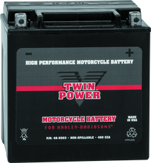 Twin Power YIX-30L High Performance Battery Replaces H-D 66010-97A Made in USA 400 CCA - 485003