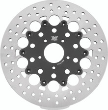 Twin Power 08-13 FLH FLT 08-16 FLHR 06-17 Dyna Front 11.8 Floating Rotor With Holes Black - 666821