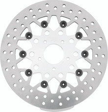 Twin Power 08-13 FLH FLT 08-16 FLHR 06-17 Dyna Front 11.8 Floating Mesh Rotor Silver - 666822