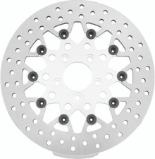 Twin Power 08-Up FLH FLT Rear 11.8in Floating Rotor Mesh Silver - 666828
