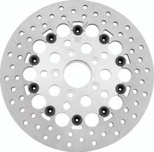 Twin Power 84-17 Big Twin Exc 11.8 and Lug Mount 84-13 XL Front 11.5 Floating Rotor W/Holes Silver - 666835