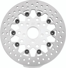 Twin Power 84-17 Big Twin Exc 08-17 FLH FLT Rear 11.5 Floating Rotor Silver Mesh - 666840