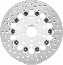Twin Power 84-17 Big Twin Exc 08-17 FLH FLT Rear 11.5 Floating Rotor Silver Holes - 666841