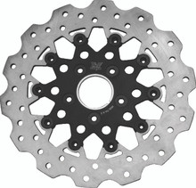 Twin Power 84-17 BT Exc 11.8 and Lug Mount 84-13 XL Front 11.5 Scalloped Floating Rotor Black Mesh - 666848