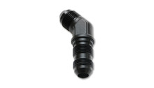 Vibrant -6AN Bulkhead Adapter 45 Degree Elbow Fitting - Anodized Black Only - 10602