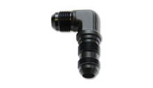 Vibrant -6AN Bulkhead Adapter 90 Degree Elbow Fitting - Anodized Black Only - 10610