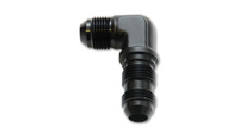 Vibrant -6AN Bulkhead Adapter 90 Degree Elbow Fitting - Anodized Black Only - 10610