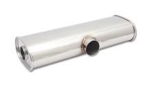 Vibrant StreetPower Oval Muff 6inx10inx24in long body 3in IDxdual 2.5in out Side in Split Dual outs - 10632
