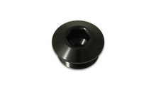 Vibrant Aluminum -16AN ORB Slimline Port Plug w/O-Ring - Anodized Black - 10996