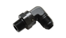 Vibrant -4AN to 1/4in NPT Male Swivel 90 Degree Adapter Fitting - 11352