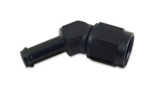 Vibrant -8AN to 3/8in Hose Barb 45 Degree Adapter - Anodized Black - 12017