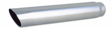 Vibrant 3.5in Round SS Truck/SUV Exhaust Tip (Single Wall Angle Cut) - 2.5in inlet 20in long - 1554