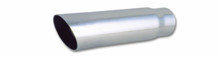 Vibrant 3.5in Round SS Truck/SUV Exhaust Tip (Single Wall Angle Cut) - 3in inlet 11in long - 1561