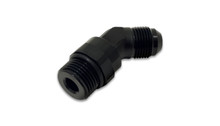 Vibrant -10AN Male to Male -8AN Straight Cut 45 Degree Adapter Fitting - Anodized Black - 16947
