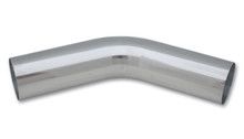 Vibrant 2.5in O.D. Universal Aluminum Tubing (45 degree bend) - Polished - 2177