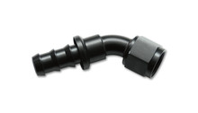 Vibrant -8AN Push-On 45 Deg Hose End Fitting - Aluminum - 22408
