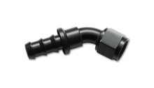 Vibrant -8AN Push-On 45 Deg Hose End Fitting - Aluminum - 22408