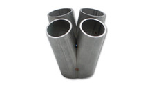 Vibrant 4 into 1 SS Turbo Mani Collector for All T4 in Flange 48mm Pipe OD 4.75in tall 78mmx64mm out - 2453