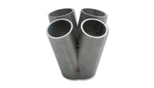 Vibrant 4 into 1 SS Turbo Mani Collector for All T4 in Flange 48mm Pipe OD 4.75in tall 78mmx64mm out - 2453