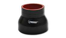 Vibrant 4 Ply Reinforced Silicone Transition Connector - 2.5in I.D. x 3in I.D. x 3in long (BLACK) - 2772