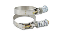 Vibrant SS T-Bolt Clamps Pack of 2 Size Range: 5.28in to 5.58in OD For use w/ 5in ID Coupling - 27850