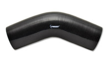 Vibrant 4 Ply Reinforced Silicone Elbow Connector - 1.75in I.D. - 45 deg. Elbow (BLACK) - 2854